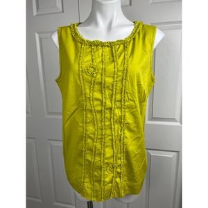 Alfani Yellow Sleeve Less Top Size 14